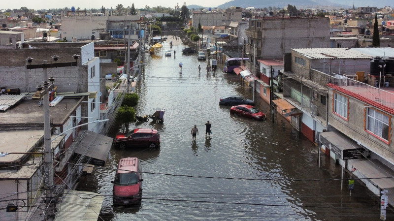 Valley Of Mexico Flooded Due The Heavy Rains