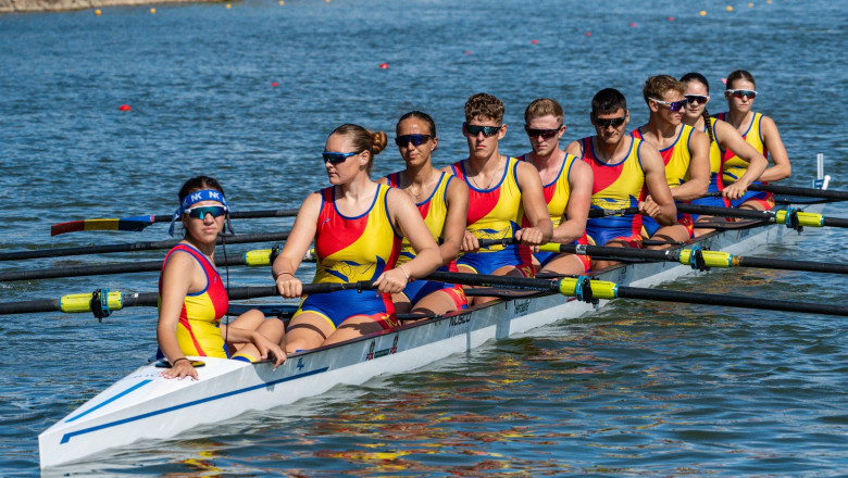Sportivii români au câștigat șase medalii de aur, una de argint şi două de bronz la Europenele de canotaj Under-23