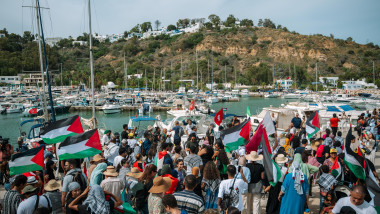 The Global Sumud Flotilla Arrives To Tunisia, Tunis - 07 Sep 2025