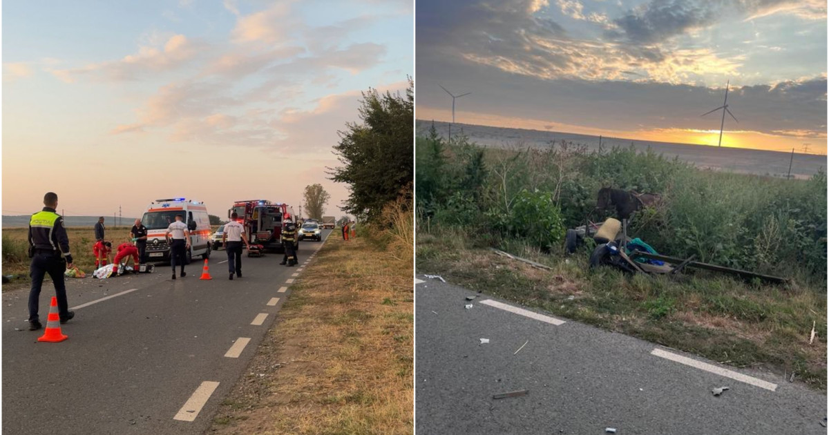 Tragedie în Galați: accident mortal între o autospecială și o căruță