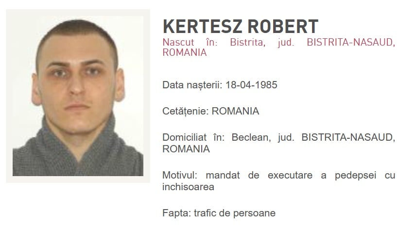 Un bărbat condamnat pentru trafic de minori, aflat pe lista Most Wanted a poliției, este în ţară din Marea Britanie