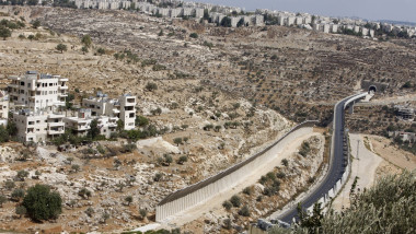 Israeli road in the West Bank, Beit Jala, Palestinian Authority, Israel, Middle East