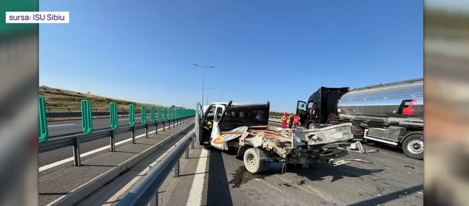 Trei muncitori care făceau marcaje rutiere pe A1 au murit după ce au fost loviţi de o cisternă