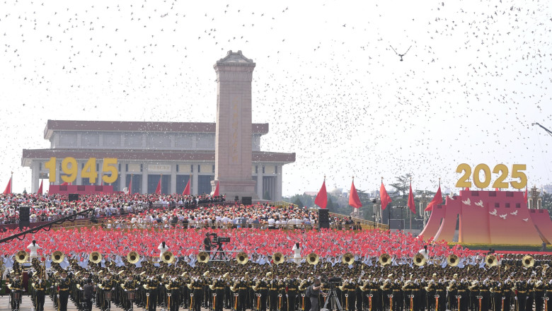 ANALIZĂ  „A fost principalul oaspete”. Cum a reflectat presa aservită Kremlinului parada grandioasă organizată de către Xi Jinping