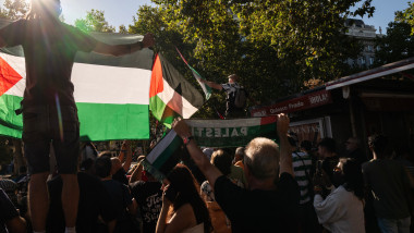 Final stage of La Vuelta a Espańa cycle race cancelled due to pro-Palestine protest, Spain - 14 Sep 2025