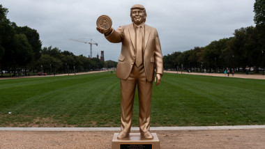 Trump Bitcoin Statue In Washington., Dc, United States - 17 Sep 2025