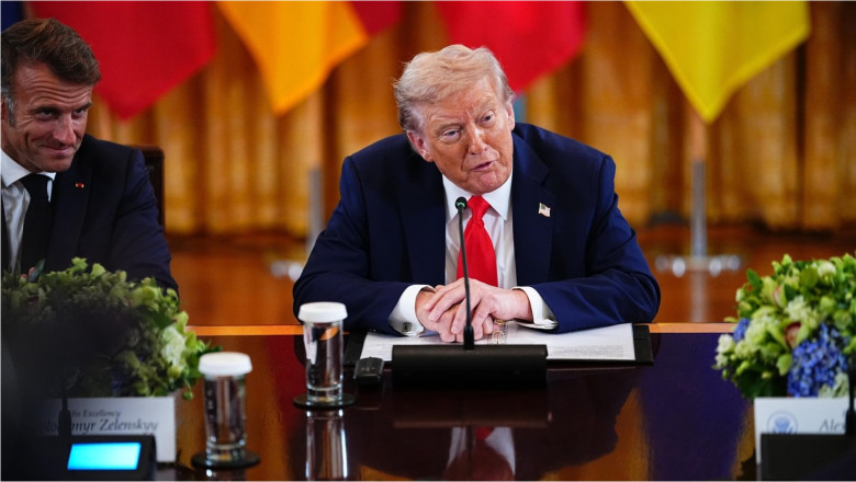 Donald Trump la întâlnirea cu liderii UE și Zelenski de la Washington
