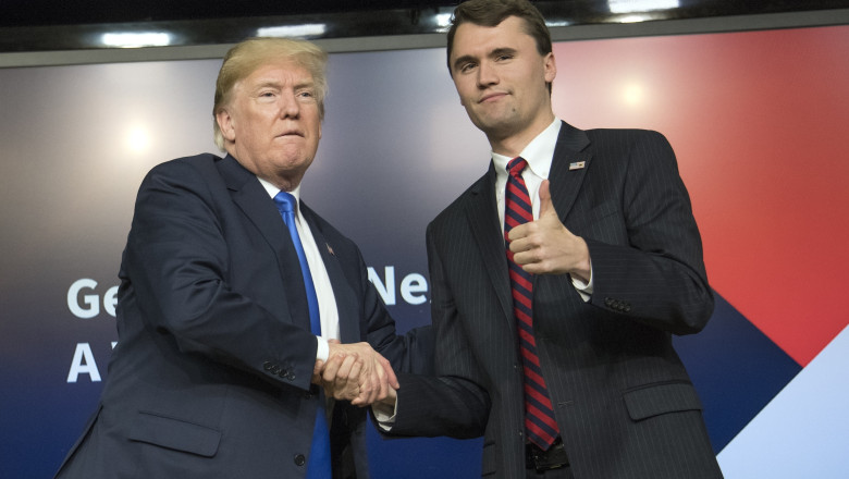 Charlie Kirk was shot at a conservative students' rally in Utah **FILE PHOTOS**