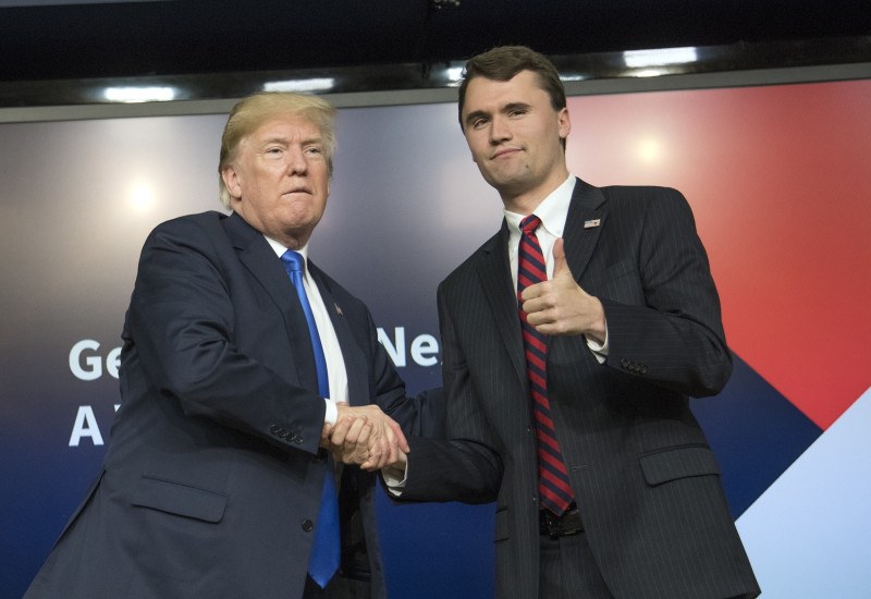 Charlie Kirk was shot at a conservative students' rally in Utah **FILE PHOTOS**