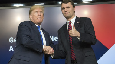 Charlie Kirk was shot at a conservative students' rally in Utah **FILE PHOTOS**