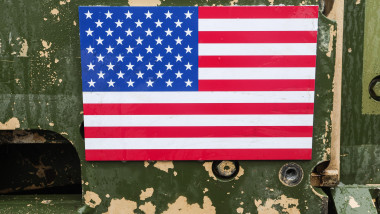 A view of the US military equipment captured in Ukraine by Russian troops. Captured military machinery was brought to St. Petersburg, which will become exhibits for the Day of National Unity of Russia on the territory of the museum and historical park "Ru