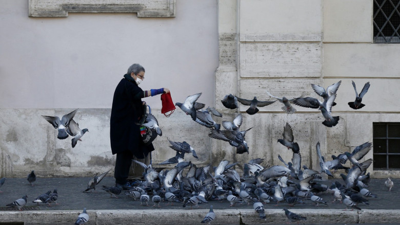 Il centro di Roma semi deserto per la pandemia di Coronavirus
