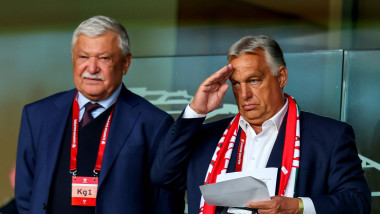 Sándor Csányi alături de Viktor Orban