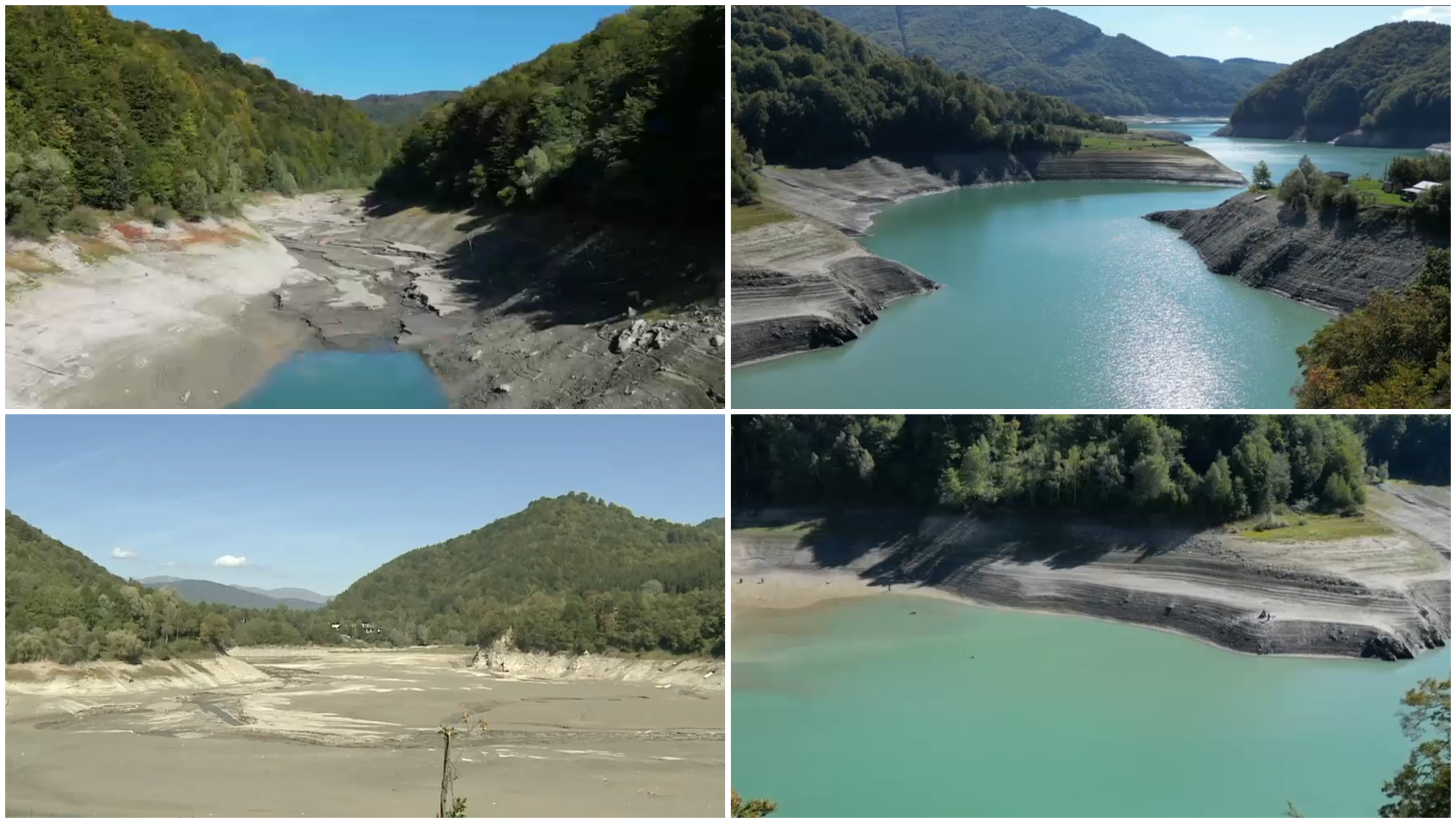 Seceta afectează și barajele de acumulare din țară. Lacul Paltinu, din Prahova, a scăzut la 36%. „Aici, unde stăm noi, era apă”