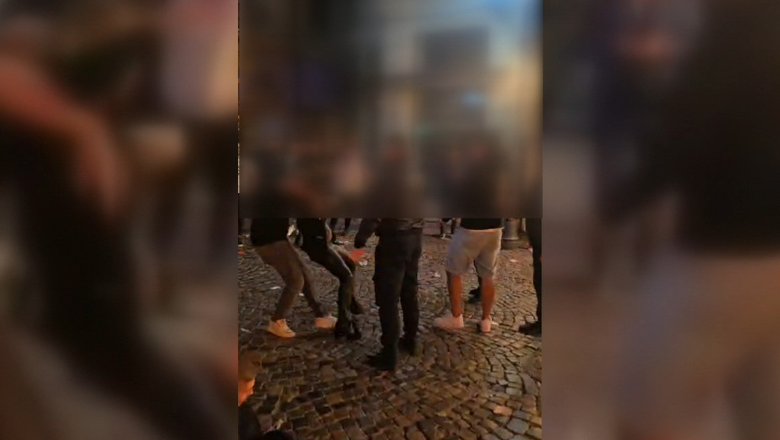 Scene șocante în Centrul Vechi din Capitală: bodyguarzii unui local au snopit în bătaie mai mulți tineri. De la ce a pornit scandalul