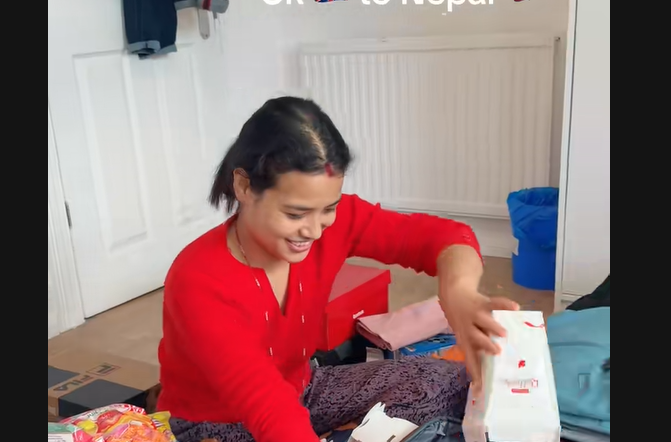 Viral pe TikTok: O tânără nepaleză plecată la muncă în Europa se întoarce după 2 ani acasă. Cu ce și-a umplut bagajele