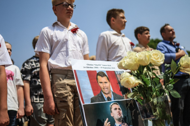 Omagiu adus lui Charlie Kirk. Foto: Profimedia