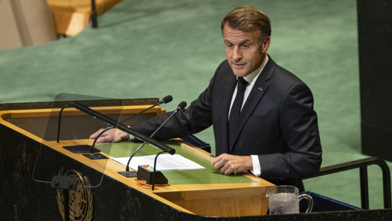 emmanuel macron sustine un discurs la onu