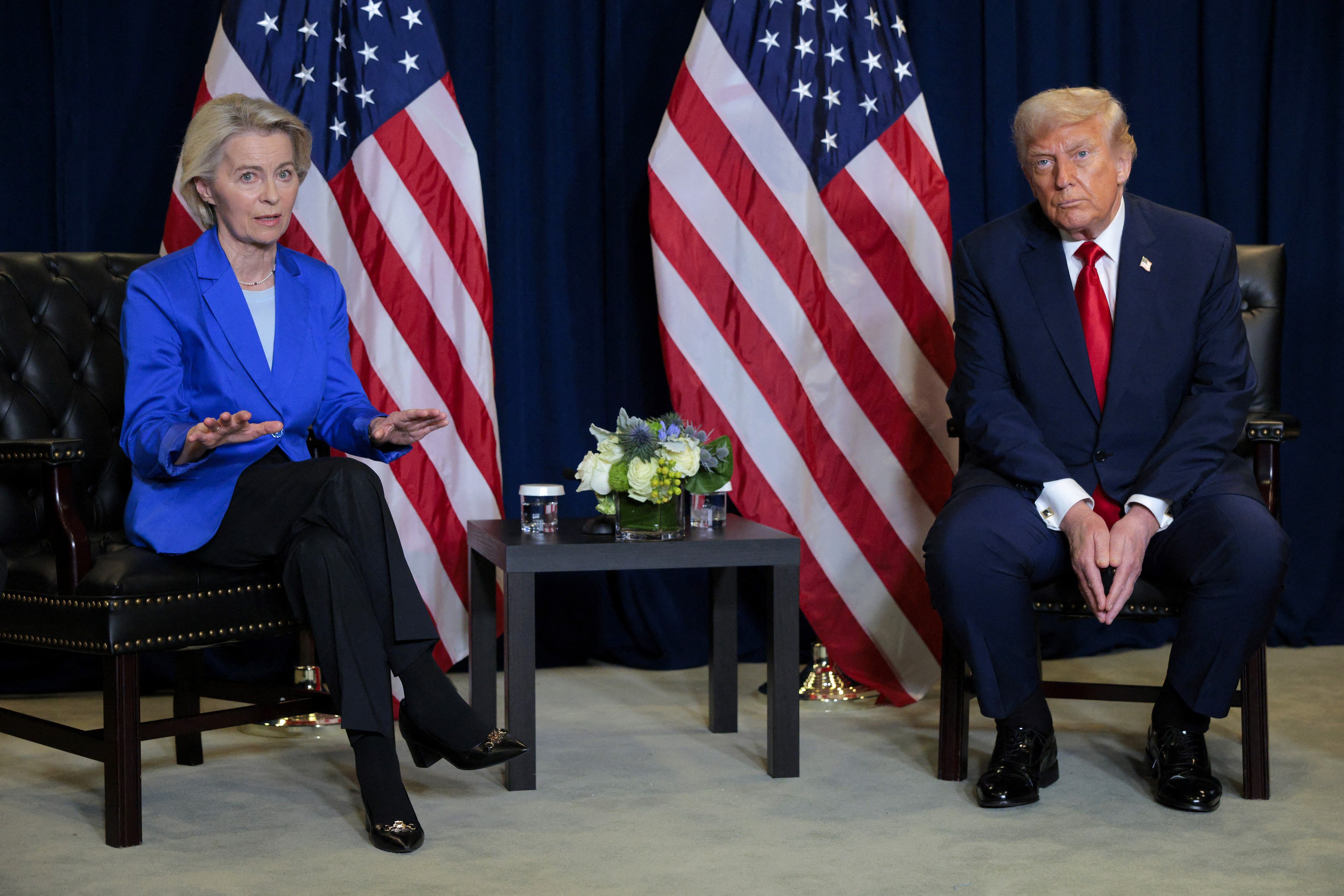Ursula von der Leyen spune că a discutat cu Trump despre „provocările” Rusiei în spaţiul aerian european