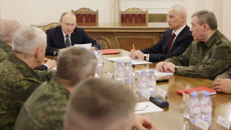 Russian President Putin Meets With Military Commanders, St Petersburg, Russia - 07 Oct 2025