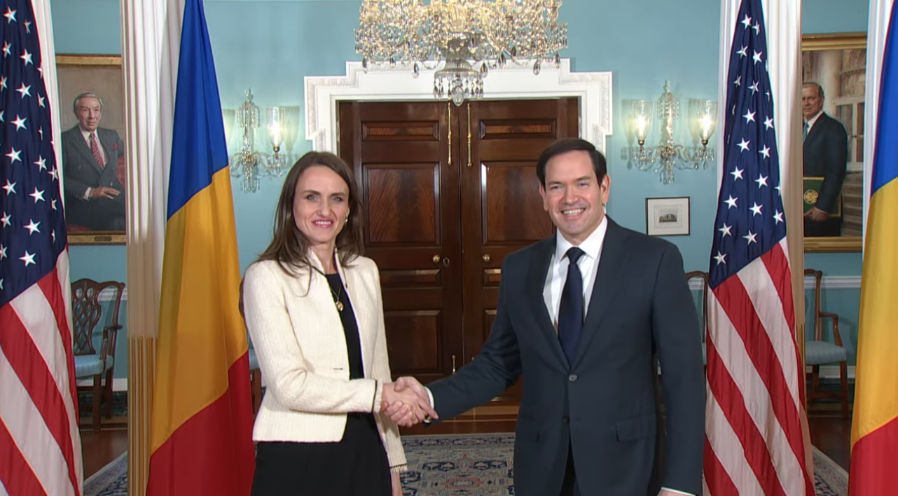 Primele imagini de la întâlnirea dintre Oana Țoiu și Marco Rubio