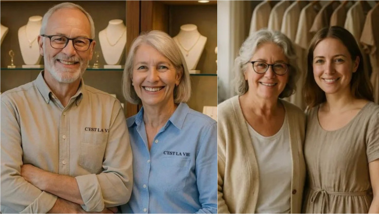 imagini generate de AI cu magazine false de bijuterii și haine