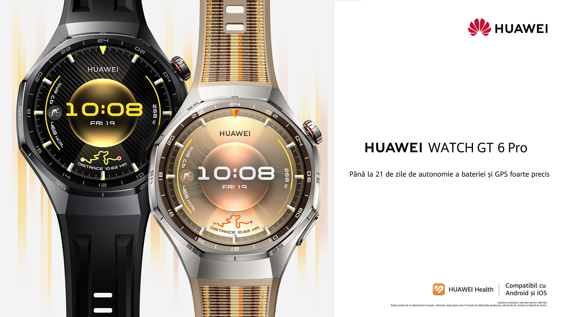 (P) Mai mult decat un smartwatch: Seria HUAWEI WATCH GT6 aduce impreuna o baterie care dureaza 3 saptamani si un GPS de inalta precizie