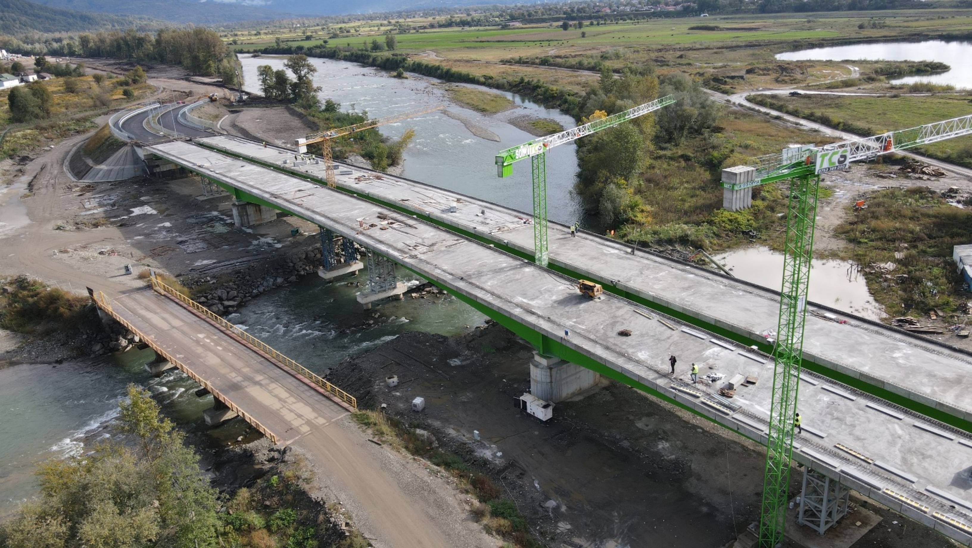 Lucrările la noul pod între România și Ucraina, peste râul Tisa, au ajuns la aproape 90%: „Un moment care depășește simpla construcție”