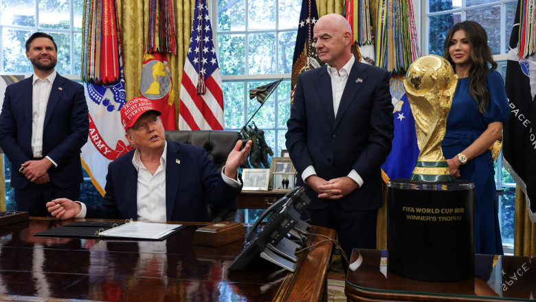 U.S. President Trump makes an announcement on 2026 FIFA World Cup, at the White House