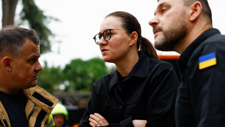 Aftermath of Russian missile and drone strikes, in Kyiv