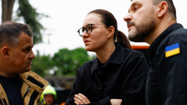 Aftermath of Russian missile and drone strikes, in Kyiv