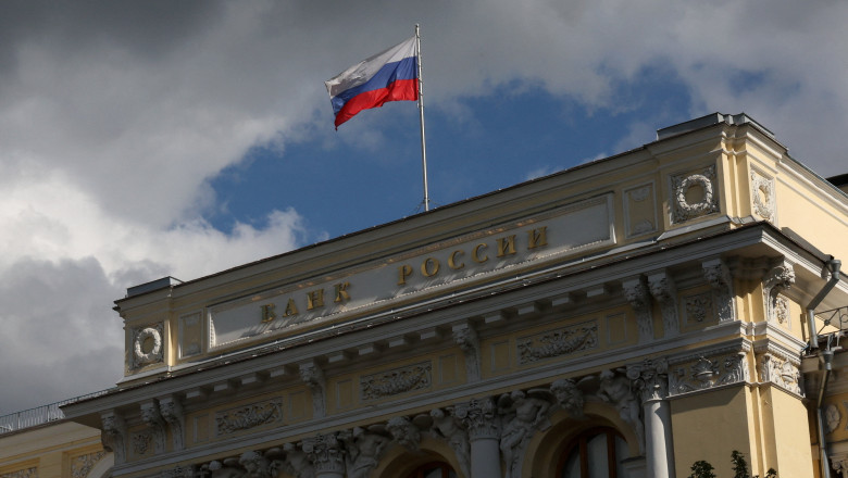 Views of Russia's Central Bank headquarters in Moscow