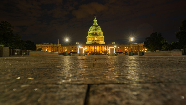 The Capitol symbol of America capital. Independence Day. The United States Capitol governance. Congress in Washington, DC. American democracy. The