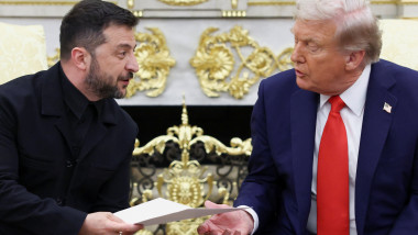 Volodimir Zelenski și Donald Trump.