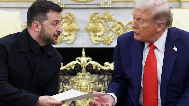 Volodimir Zelenski și Donald Trump.