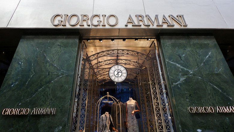 FILE PHOTO: Giorgio Armani store in Milan