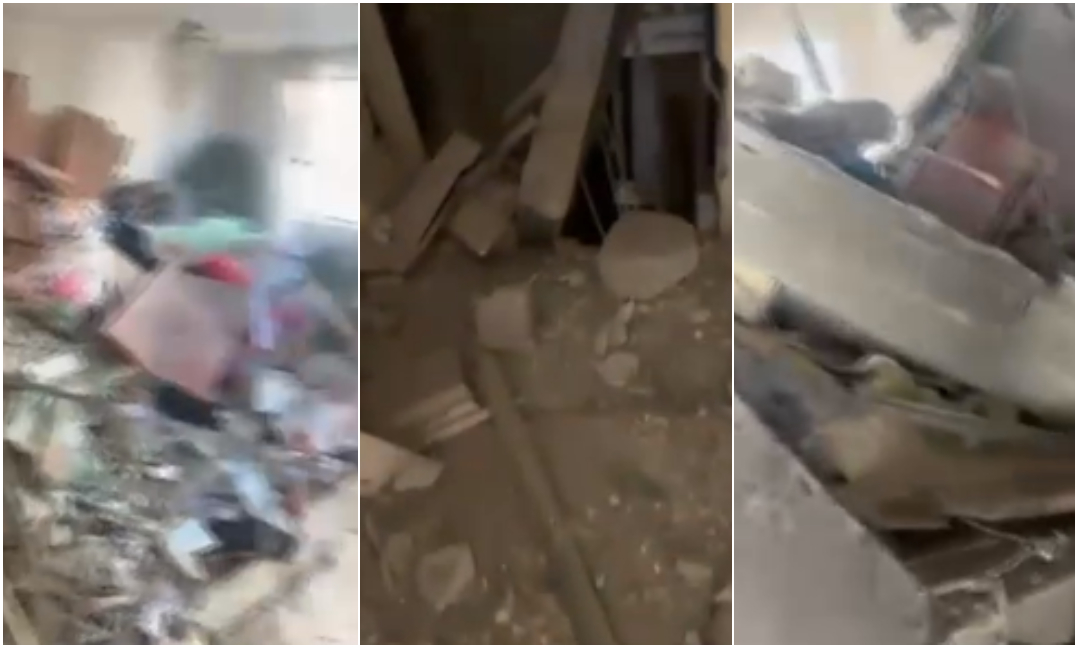 Dezastrul rămas în urma exploziei la blocul cu opt etaje din Rahova. Primele imagini din interiorul clădirii