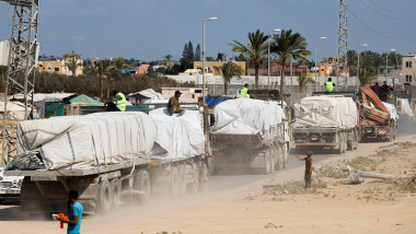 camioane-ajutoare umanitare-gaza
