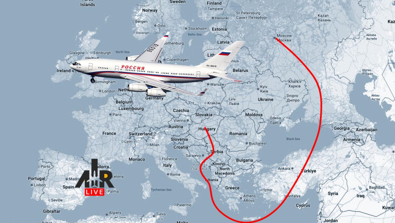 Posibilul traseu al avionului lui Putin, „Kremlinul zburător”. Foto- AIRLIVE