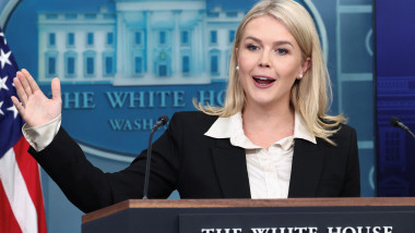 casa alba press secretary Karoline Leavitt holds a briefing in Washington