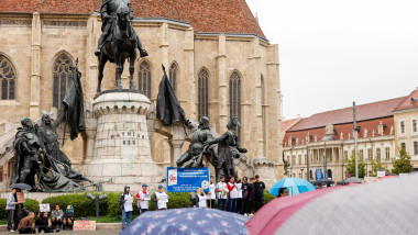 CLUJ-NAPOCA - PROTEST - PIATA UNIRII - 11 SEP 2025