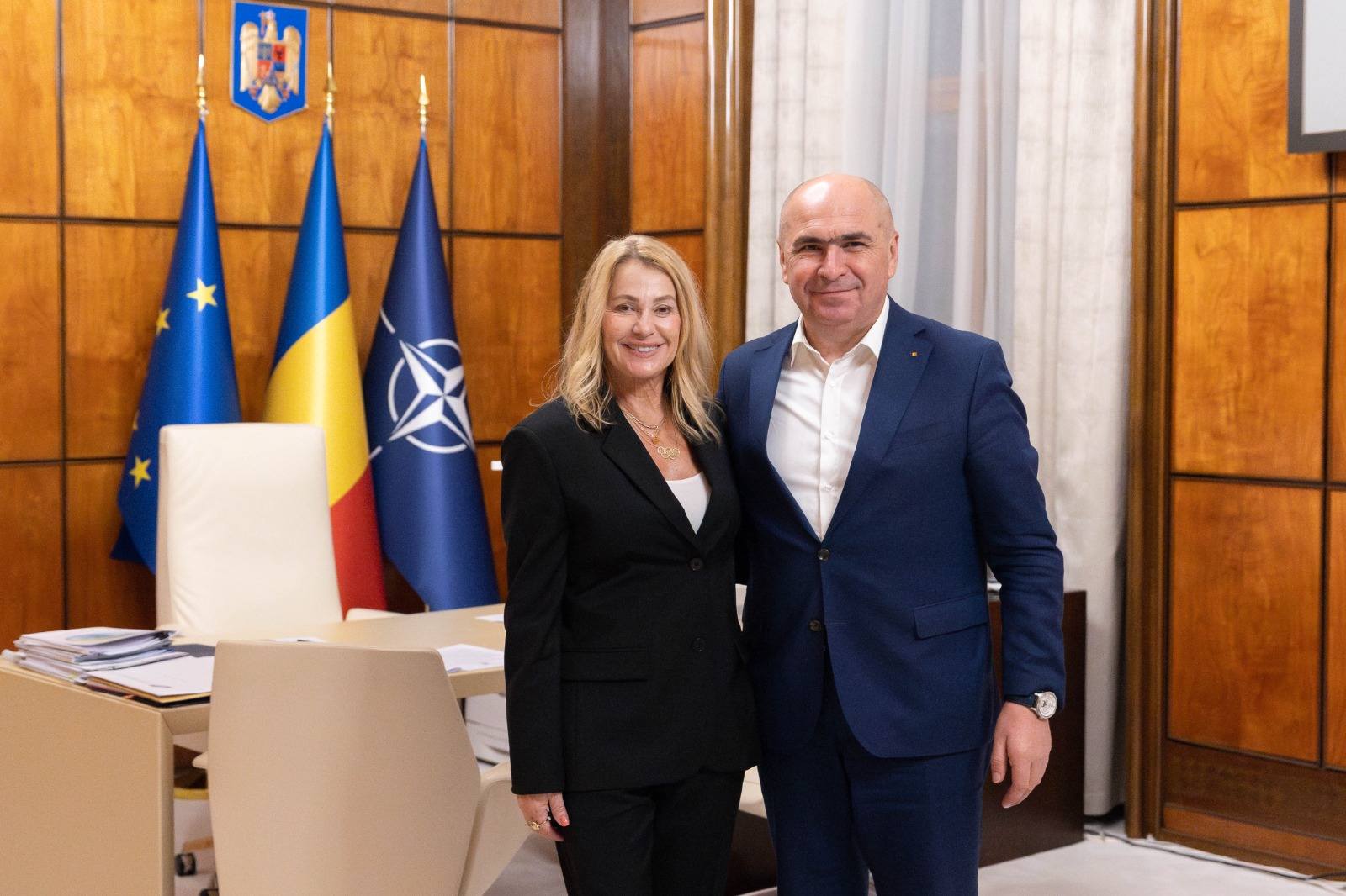 Nadia Comăneci şi Mihai Covaliu s-au întâlnit cu premierul Ilie Bolojan. Discuții despre celebrarea „Anului Nadia Comăneci” în 2026