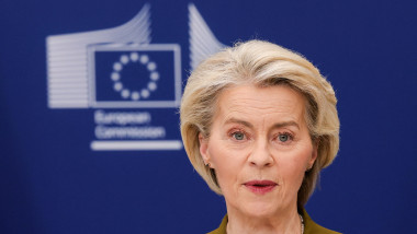 European Commission President Ursula von der Leyen gives an address on the Pact for the Mediterranean in Brussels