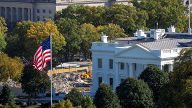 The demolition of the East Wing of the White House, in Washington