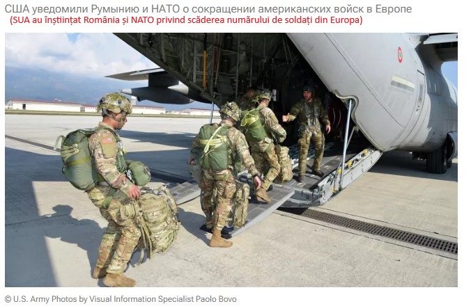 Plecarea soldaților americani din România, deschidere de pagină în presa de stat din Rusia