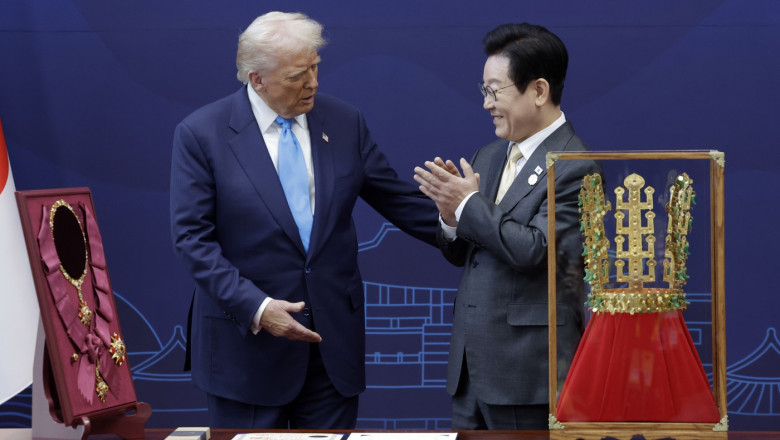 VIDEO  Donald Trump, tratat ca un rege în Coreea de Sud: A primit replica unei coroane de aur și cea mai înaltă distincție a țării