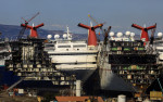 Decommissioned cruise ships are being dismantled at Aliaga ship-breaking yard in the Aegean port city of Izmir