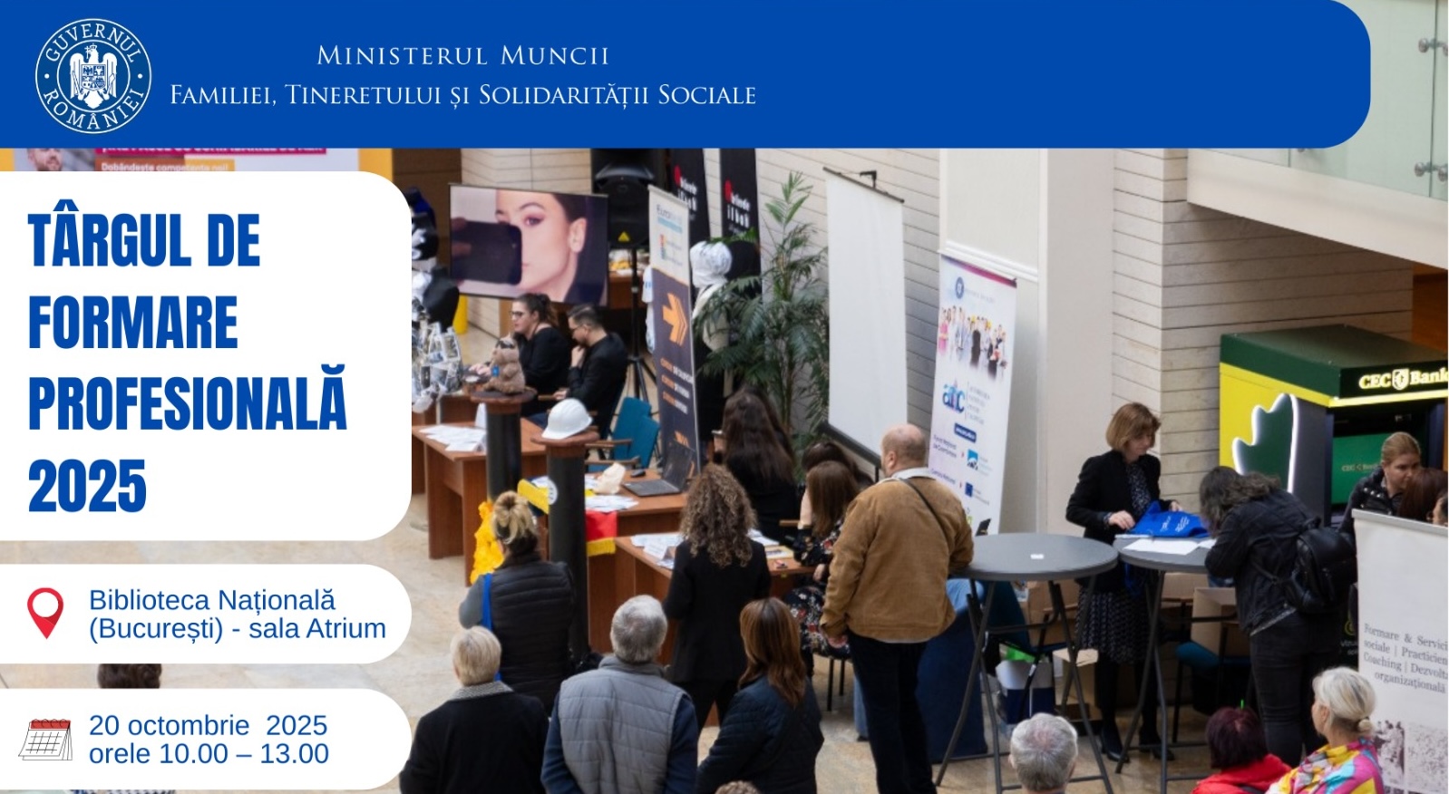 Târg de Oferte de Formare, organizat în București, la Biblioteca Națională: cui este dedicat evenimentul
