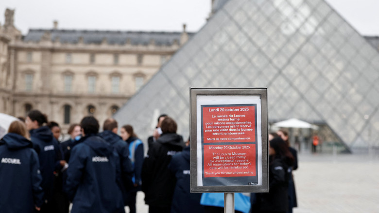 The Louvre Museum remains closed on day after robbery