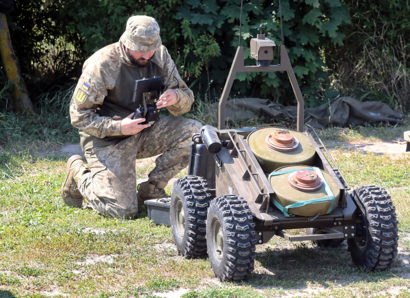 Demonstration of ground robotic systems used by Ukraine on front line